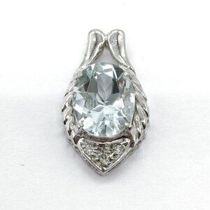 Jewelry Pendant Head Aquamarine 2.45ct Platinum 2331416